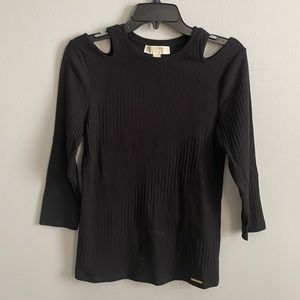 Michael Kors Shoulder Cut-Out Long-Sleeve Sweater